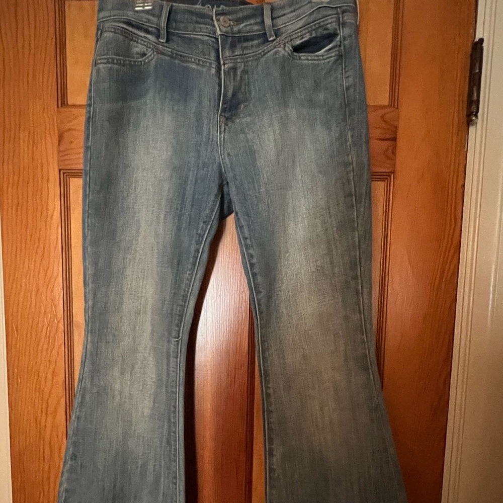Old Navy Blue Flare Wide Leg Jeans
